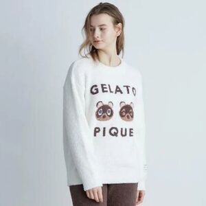 GELATO PIQUE x Animal Crossing Nintendo Timmy and Tommy fuzzy‎ pullover top